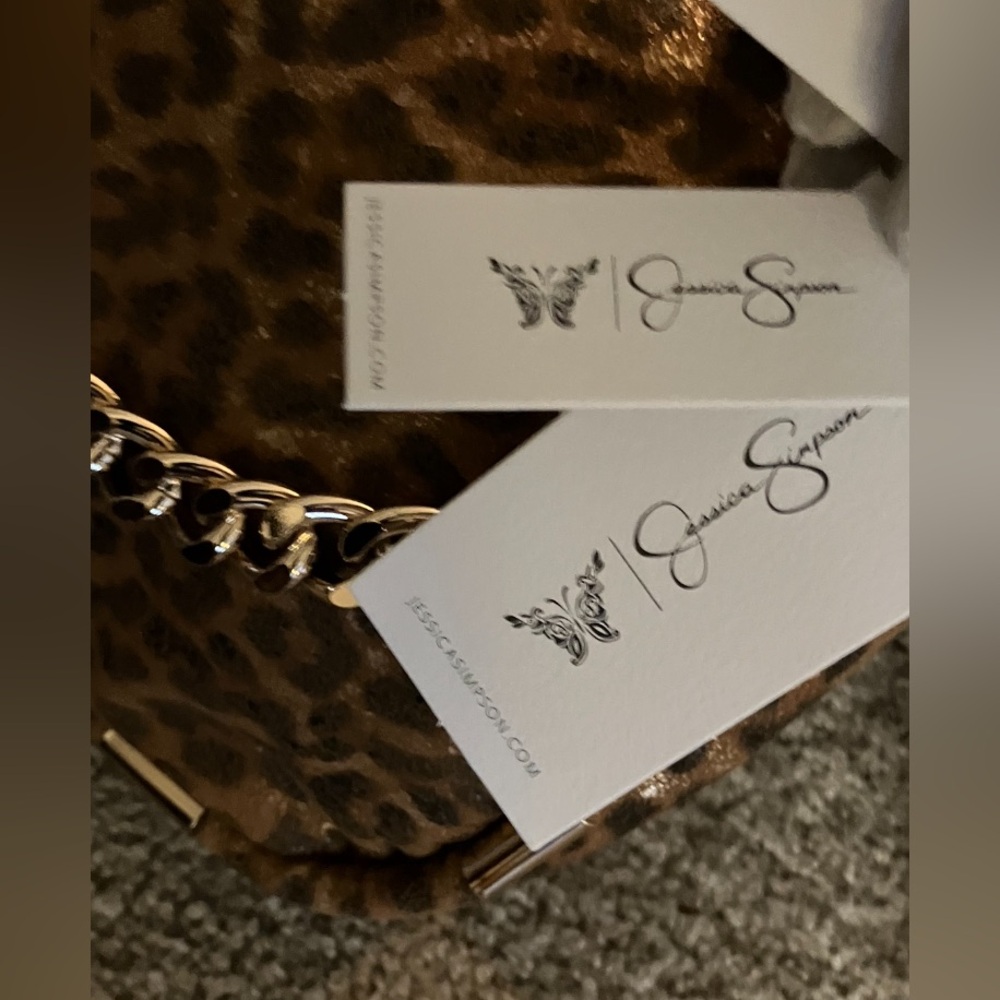 Jessica Simpson Leopard Print Crossbody Bag in Brown and Black - Picture 11 of 12